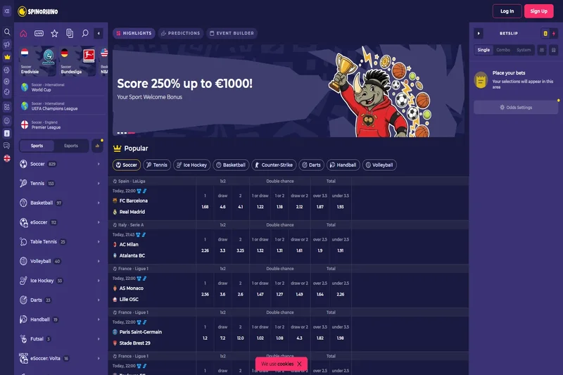 Spinorhino Sportwetten